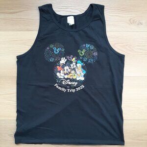 Disney Family Trip 2025 - Mickey and Friends Fireworks  New Large Black Tank Top